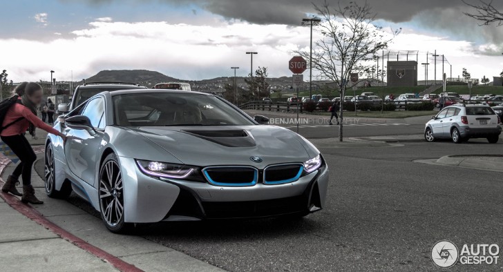 Picking up the kid from school in an i8