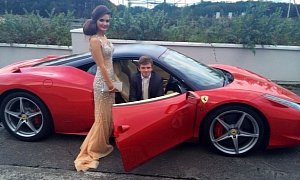 Coolest Teen Girlfriend Ever Lends Ferrari 458 to Take Boyfriend to Prom