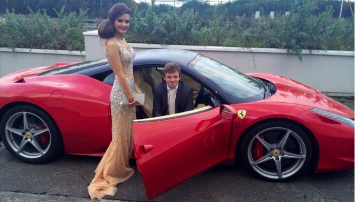 Michaela rented a Ferrari 458 to take her boyfriend to prom