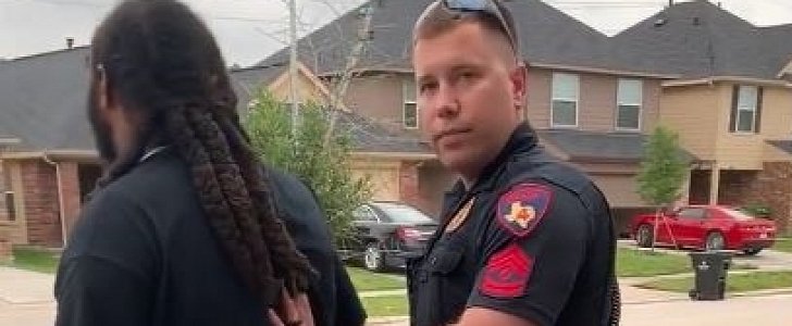 Houston cop tries to arrest man in his front yard because he happens to be black