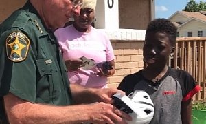Cops Give Kid Battling Cancer Brand New Bike After His is Stolen