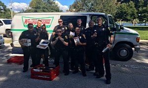 Cops Recover Stolen Krispy Kreme Delivery Van, Give Donuts to The Homeless
