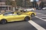Corvette C7 Nearly Crashes Drag Racing BMW M3 from Stop Light