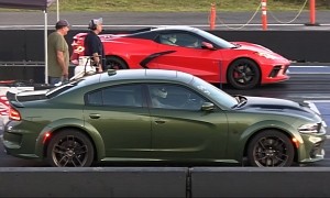 Corvette C8 Drag Races Charger Hellcat With Very Surprising Result, Did You See It Coming?