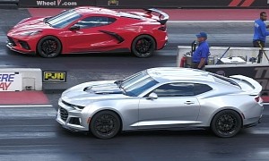 Corvette C8 Stingray Races Chevy Camaro ZL1, Loser Gets Absolutely Destroyed