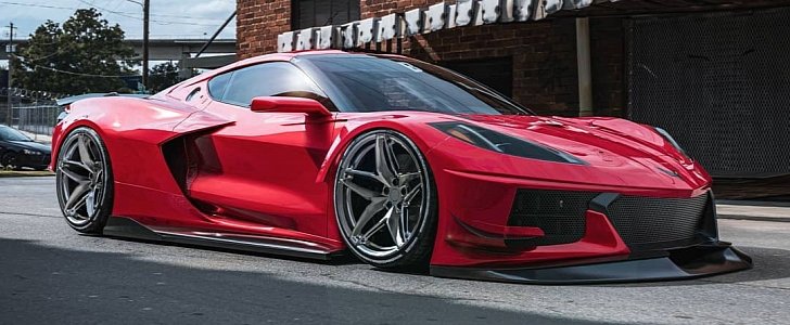 Corvette C8.R Street-Legal Conversion rendering