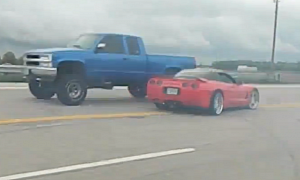 Corvette Doing Donuts Causes Hit and Run