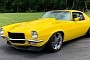 Corvette Yellow 1973 Chevrolet Camaro Matches HP with Displacement, Looks Sleek
