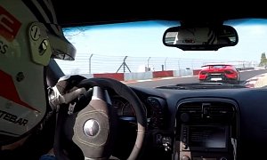 Corvette Z06 Chases Lamborghini Huracan Performante Ring Taxi in Track Mayhem