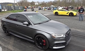 Corvette Z06 Drag Races One Bad Audi S3, Someone Gets Schooled – or Do They?