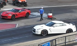 Corvette Z06 Tries Its Best to Beat the Nissan GT-R, but It’s All in Vain