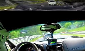 Corvette Z06 vs. 2X Porsche 911 GT3 RS Nurburgring Chase Feels Right