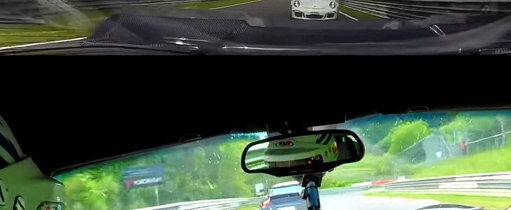 Corvette Z06 vs. 2X Porsche 911 GT3 RS Nurburgring Chase