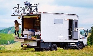 Couple Converts Mitsubishi Fuso Truck Into an Epic Off-Grid Tiny House for $20K