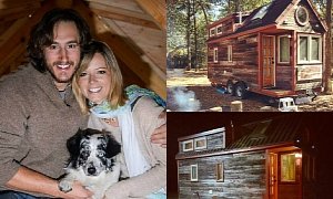 Couple Quit Jobs, Build Their Mini-House and Tow It in Country Road Trip