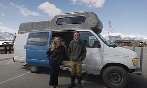 Couple Transforms 1997 Ford Van Into a Little Home on Wheels for Just $7K
