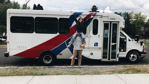 Couple converts shuttle bus into a cozy home on wheels