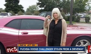 Couple’s Furious Fuchsia Dodge Challenger Stolen From Their Driveway, Recovered