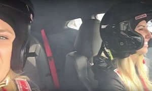 Courtney Force, NHRA Reporter Turn 2017 Camaro ZL1 Burnout Into Hot Blonde Stunt