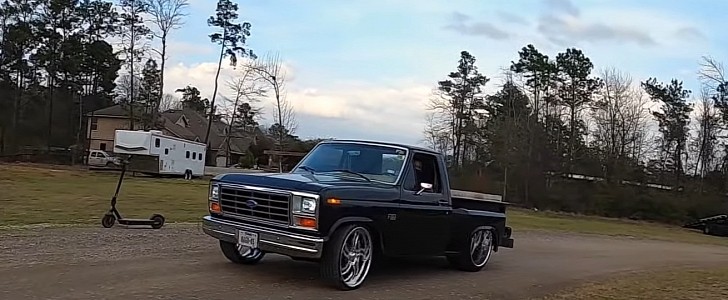 Coyote Bagged Ford F-150 Stepside restomod on 24s by Ford Era