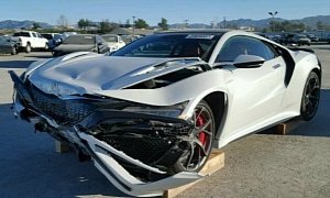 Crashed 2017 Acura NSX Listed On Copart, Current Bid Sits At $72,500