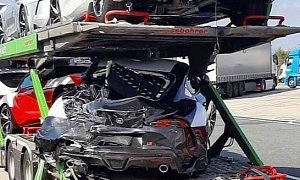 Crashed 2020 Toyota Supras Spotted on Delivery Truck, Could Be Totaled