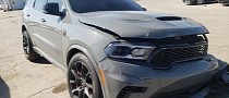 Crashed 2021 Dodge Durango SRT Hellcat Looks Pitiful With 479 Miles Since New