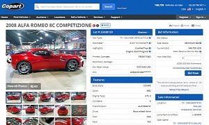 Crashed Alfa Romeo 8C Competizione Needs Some TLC