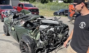 Crashed and Smashed 2020 Dodge Challenger SRT Still Has Life in It, Its HEMI Begs To Live