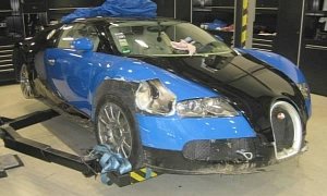 Crashed Bugatti Veyron Sold at Auction for Pennies