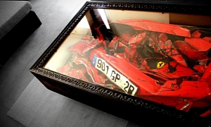 Crashed Ferrari Turned into Awesome Table