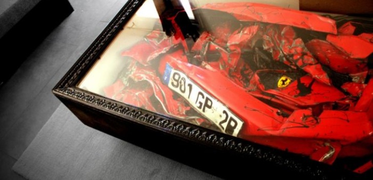 Crashed Ferrari Table