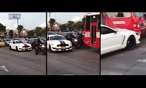 Crashed in Six Seconds: Ford Mustang Hits Bus in True Face-Palm Accident