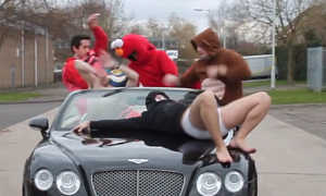 Crazies Do Harlem Shake on a Bentley Continental GTC