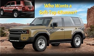 Crazy Design Idea Pits a 2025 Toyota 4Runner Soft-Top Against the Wrangler and Bronco