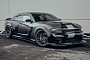 Crazy Dodge Charger SRT Hellcat Widebody Looks Like a Steroid Shot on Custom Wheels