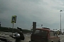 Crazy Lada Driver Runs the Red, Crashes into Rider