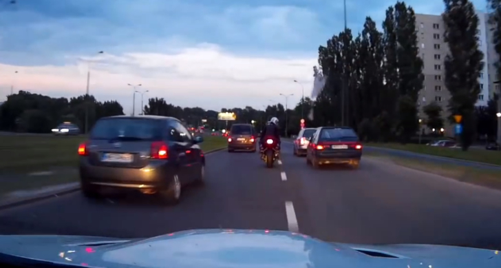 BMW M3 Racing Bikes Through Warsaw