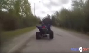 Crazy Quad Bike Rider Rams Police Motorcycle, Gets Charged with Attempted Murder