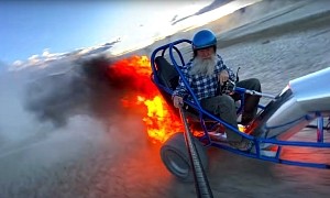 Crazy Rocketman Takes His Jet Engine Dragon Out for a Ride, Ends Up Spitting Too Much Fire