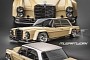 Creamy-Gray Mercedes-Benz 280 SEL 4.5 Is Classy, Slammed, and Widebody in CGI