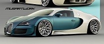 “Creamy,” Two-Tone Bagged Veyron CGI-Reminds of JDM Hypercar Days. Wait, What?
