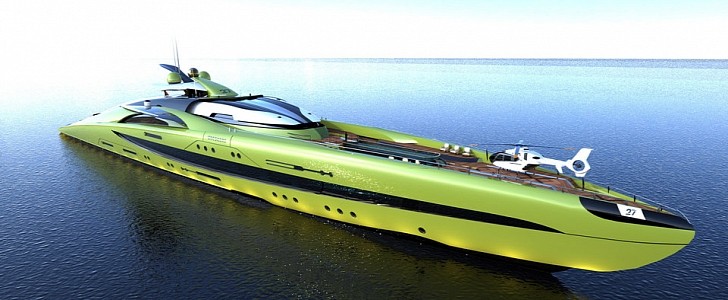 The Crescere concept megayacht is green in every sense of the word, insanely luxurious