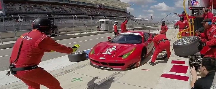 Crew Accidentally Drops Ferrari 458 GT3 Racecar at Lone Star Le Mans