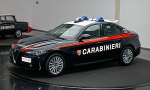 Crime-Fighting Alfa Romeo Giulia Packs Armored Windows and Doors, Gun Holders
