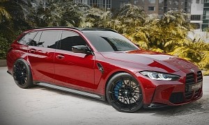 Crimson BMW M3 Touring Looks Ready to Keep Us Posh yet Unofficial Company