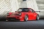 Crimson Widebody Porsche 964 Leads the Slammed, Digital 911 Restomod Way