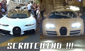 Cringefest: Bugatti Chiron and Veyron Scraping Their Noses