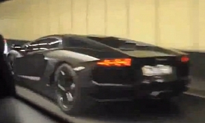 Cristiano Ronaldo Lamborghini Aventador in Tunnel