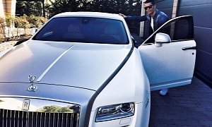Cristiano Ronaldo Leaves for Training in His Rolls-Royce Ghost